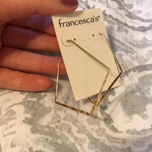 Abstract Hoop Earrings